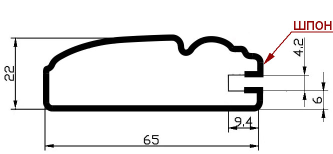 Шпонування. Приклад збірного рамкового шпонованого мдф фасаду зі шпонованого мдф профілю 024 і 024К #2